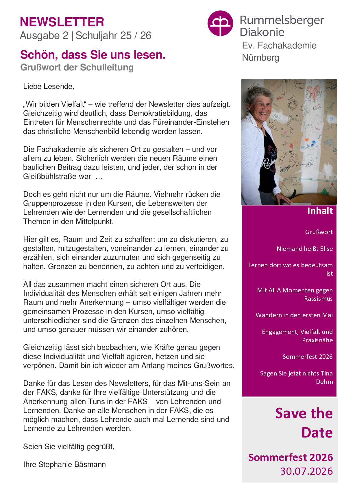 Newsletter - Ausgabe 2/2025-26 als PDF