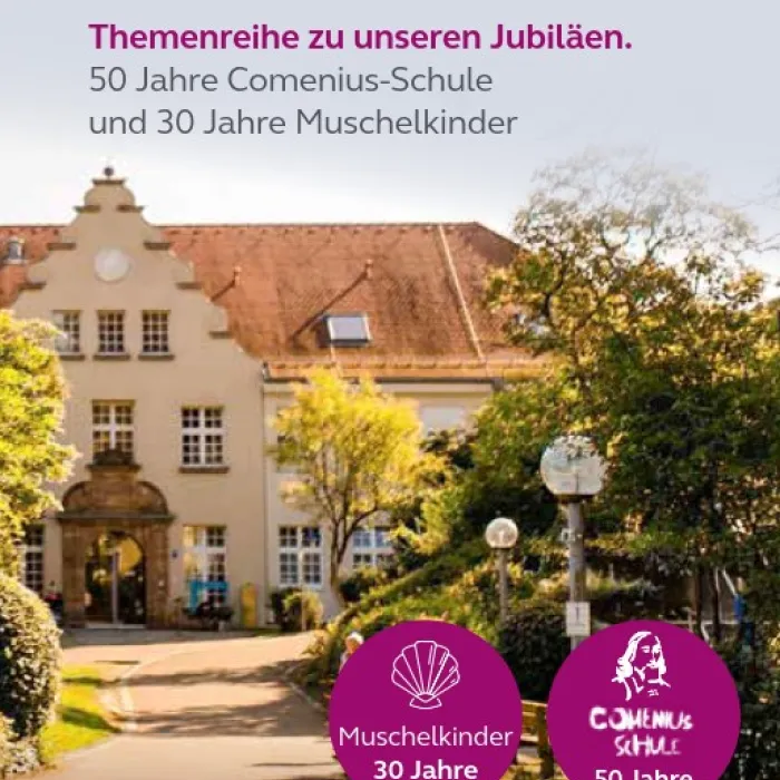 Titel Fortbildungsreihe Jubiläum Comenius-Schule