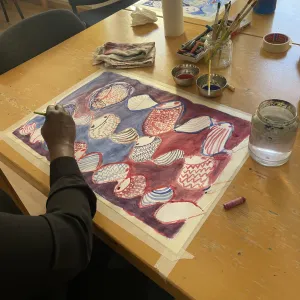 Gemälde in der Entstehung