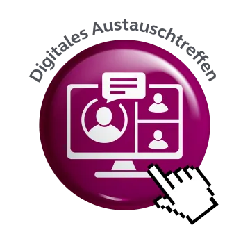 Button zur Videokonferenz Digitales Austauschtreffen