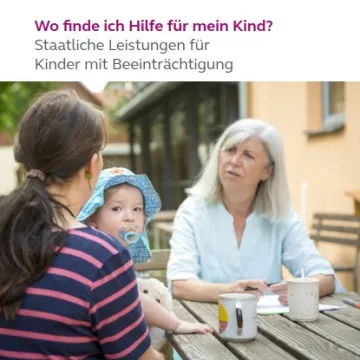 Broschüre "Wo finde ich Hilfe für mein Kind - Staatliche Hilfen für Kinder mit Beeinträchtigung"