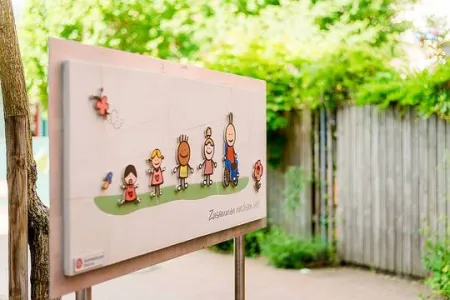 Schild der Kinderkrippe Luise Nürnberg