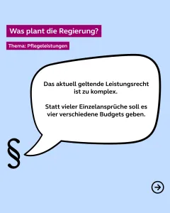 Pflegereform Pflegeleistung - was plant die Regierung?