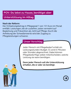 POV: Du lebst zu Hause und braucht Unterstützung im Alltag