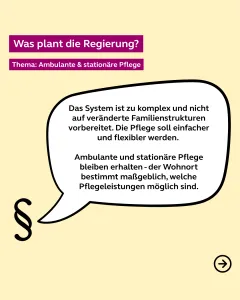 Pflegereform - ambulante und stationäre Pflege: Was plant die Regierung?