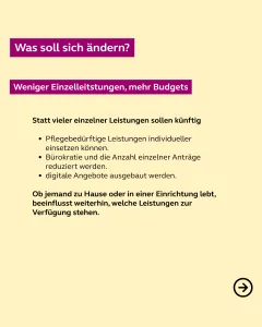 Pflegereform - ambulante und stationäre Pflege: Was soll sich ändern?