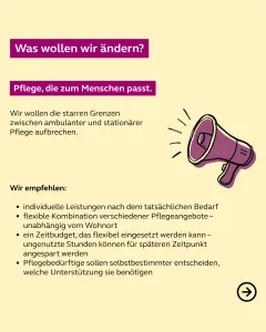 Pflegereform - ambulante und stationäre Pflege: Was wollen wir ändern?