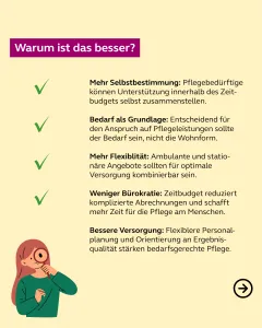 Pflegereform - ambulante und stationäre Pflege: Warum sind unsere Vorschläge besser?