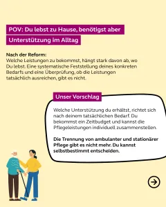 POV: Du lebst zu Hause, bist aber auf Unterstützung im Alltag angewiesen