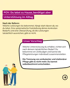 POV: Du lebst zu Hause, bist aber auf Unterstützung im Alltag angewiesen