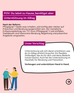 POV: Du lebst zu Hause, bist aber auf Unterstützung im Alltag angewiesen