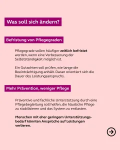 Pflegereform Pflegegrade: Was soll sich ändern? (2)