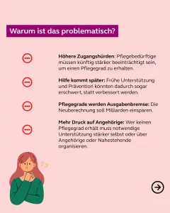 Pflegereform Pflegegrade: Warum sind die Veränderungen problematisch?