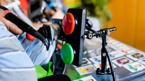 Grüne und rote Taste für Kommunikation