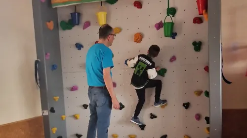 Die neue Kletterwand war ein besonderes Highlight.