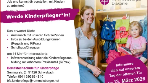 Tag der offenen Tür Berufsfachschule für Kinderpflege Schwabach
