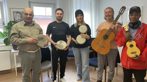 Teilnehmende der Musikgruppe des PSZ Nürnberg